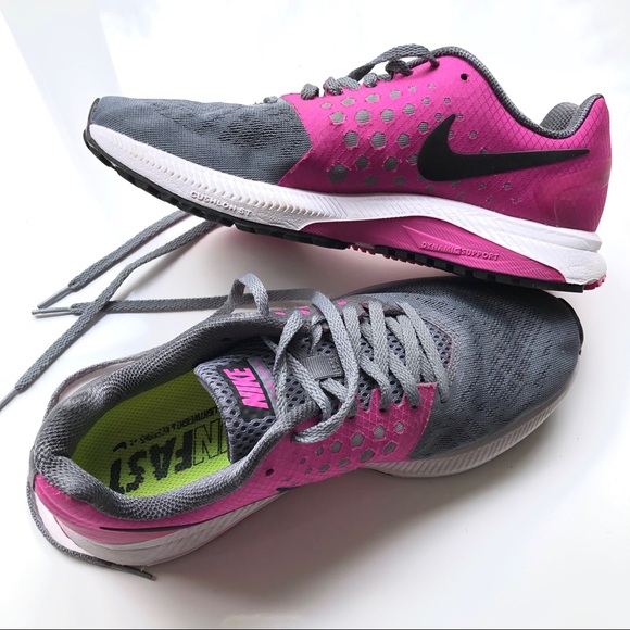 Nike Run Fast Gray Pink Sneakers - Picture 3 of 10